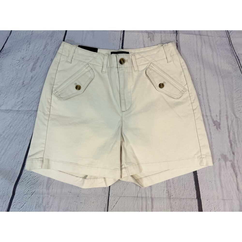 NWT Banana Republic Factory Cargo Shorts Women 4 Cream Safari Utility